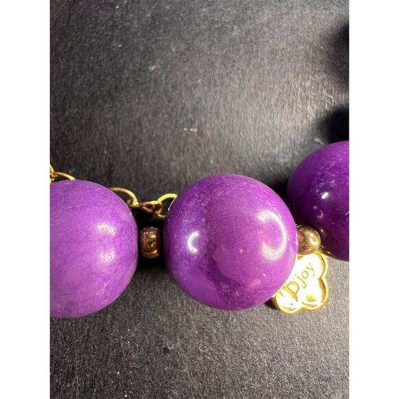 NEW Phosphosiderite graduated beaded necklace in vermeil - Picture 13 of 14